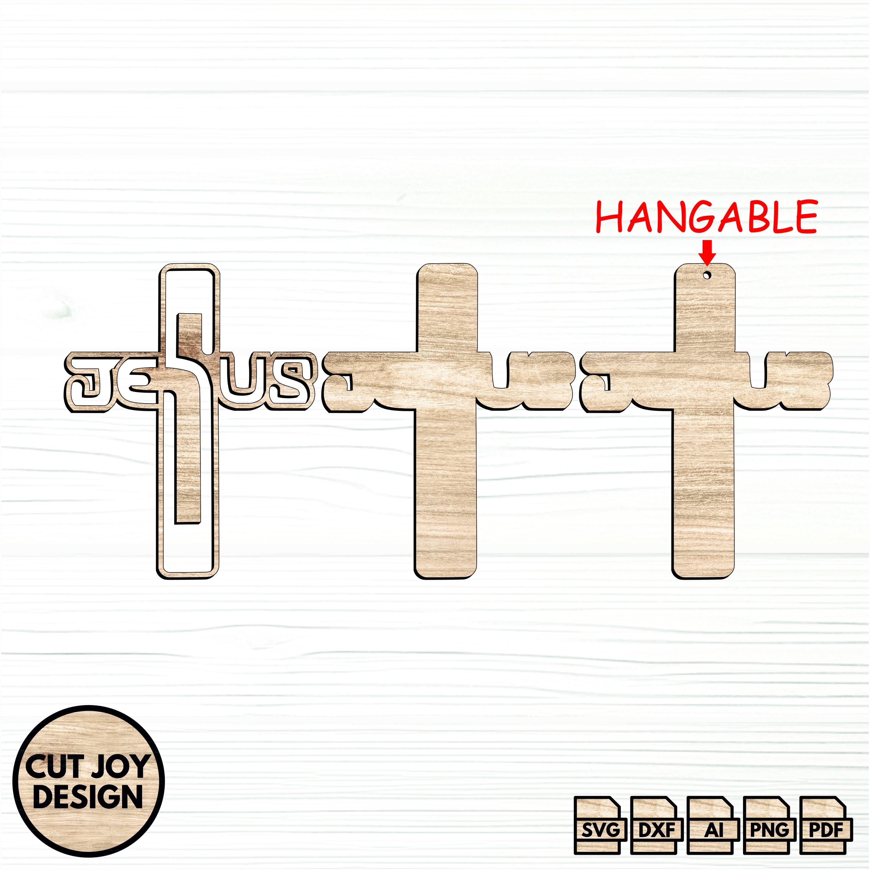 Jesus Cross SVG Laser Cut File – Christian Wall Art (digital Download ...
