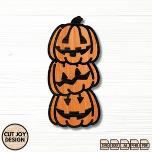 Halloween Pumpkin SVG, 3D Pumpkin Laser Cut File, Glowforge Cut Files, DIY Fall Decor, Layered Pumpkin SVG, Thanksgiving Pumpkin Design