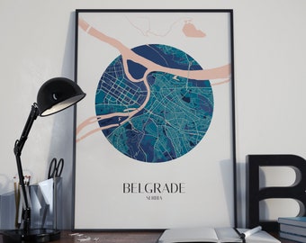 Printable Athens Circle Map Minimalist Poster - Etsy