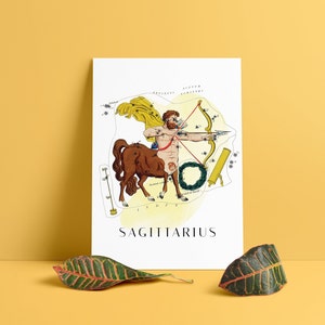 Printable Zodiac Sagittarius Minimalist Poster
