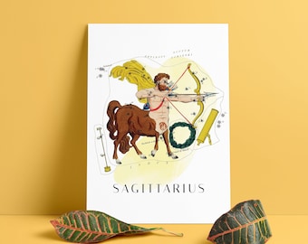 Printable Zodiac Sagittarius Minimalist Poster