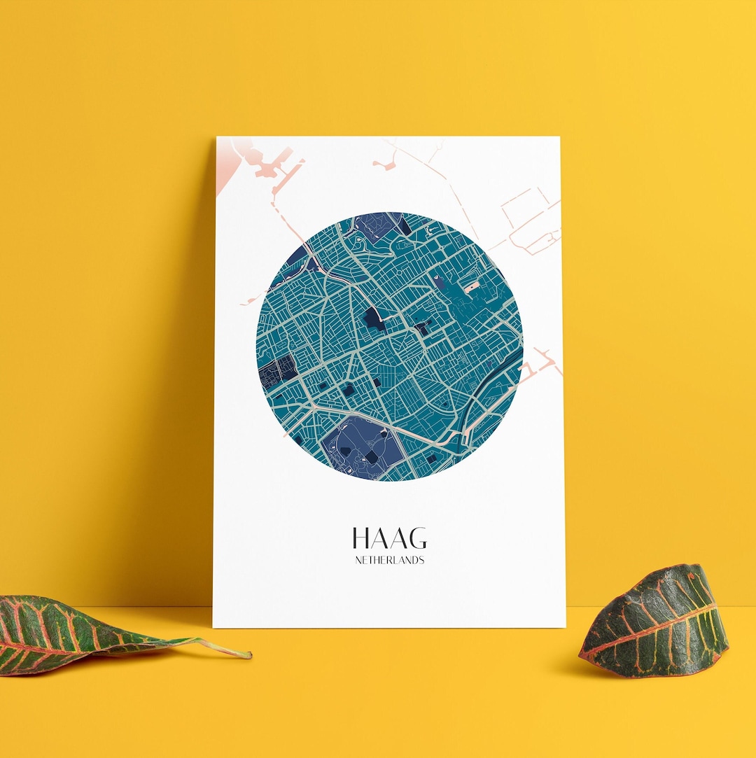 Printable Haag Circle Map Minimalist Poster - Etsy