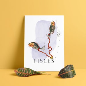Printable Zodiac Pisces Minimalist Poster