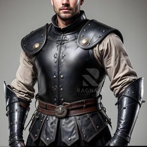 Medieval Genuine Leather Armor | Handmade Renaissance Fantasy Chest Plate | LARP Cosplay Knight Costume | Gothic Viking Warrior Armor