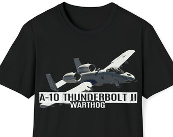 A-10 Thunderbolt II Warthog T-Shirt, A-10 Warthog Fighter Jet T-Shirt, Fighter Aircraft, Military Gift, Fighter Plane Shirt, Aviation Shirt