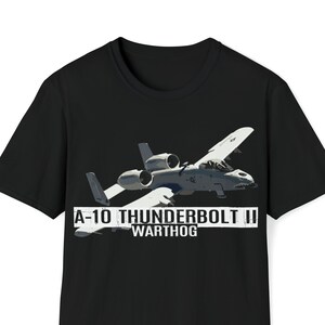 T-shirt A-10 Thunderbolt II Warthog, T-shirt A-10 Warthog Fighter Jet, avion de chasse, cadeau militaire, chemise d'avion de chasse, chemise d'aviation image 1