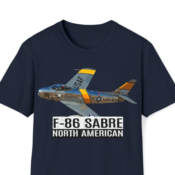 North American F-86 Sabre T-Shirt, Sabre Fighter Jet T-Shirt, Fighter Aircraft, Military Gift, Fighter Plane T-Shirt, Aviation Shirt