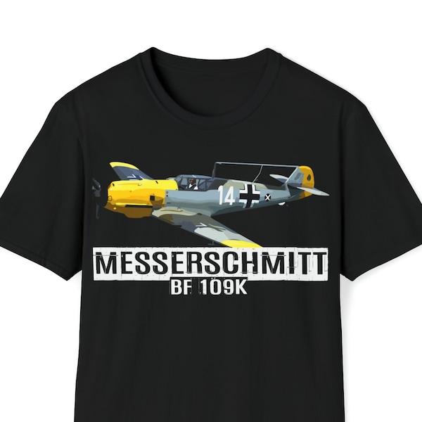T-shirt Messerschmitt Aviation Pilote - Fruit Of The Loom, Coton, Tailles S à XL, Neuf