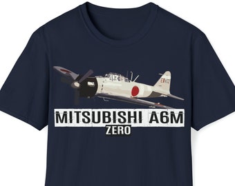 T-shirt Mitsubishi A6M Zero, T-shirt d'avion de chasse A6M, T-shirt de la Seconde Guerre mondiale, T-shirt d'avion de chasse, chemise d'aviation, T-shirt d'avion WW2