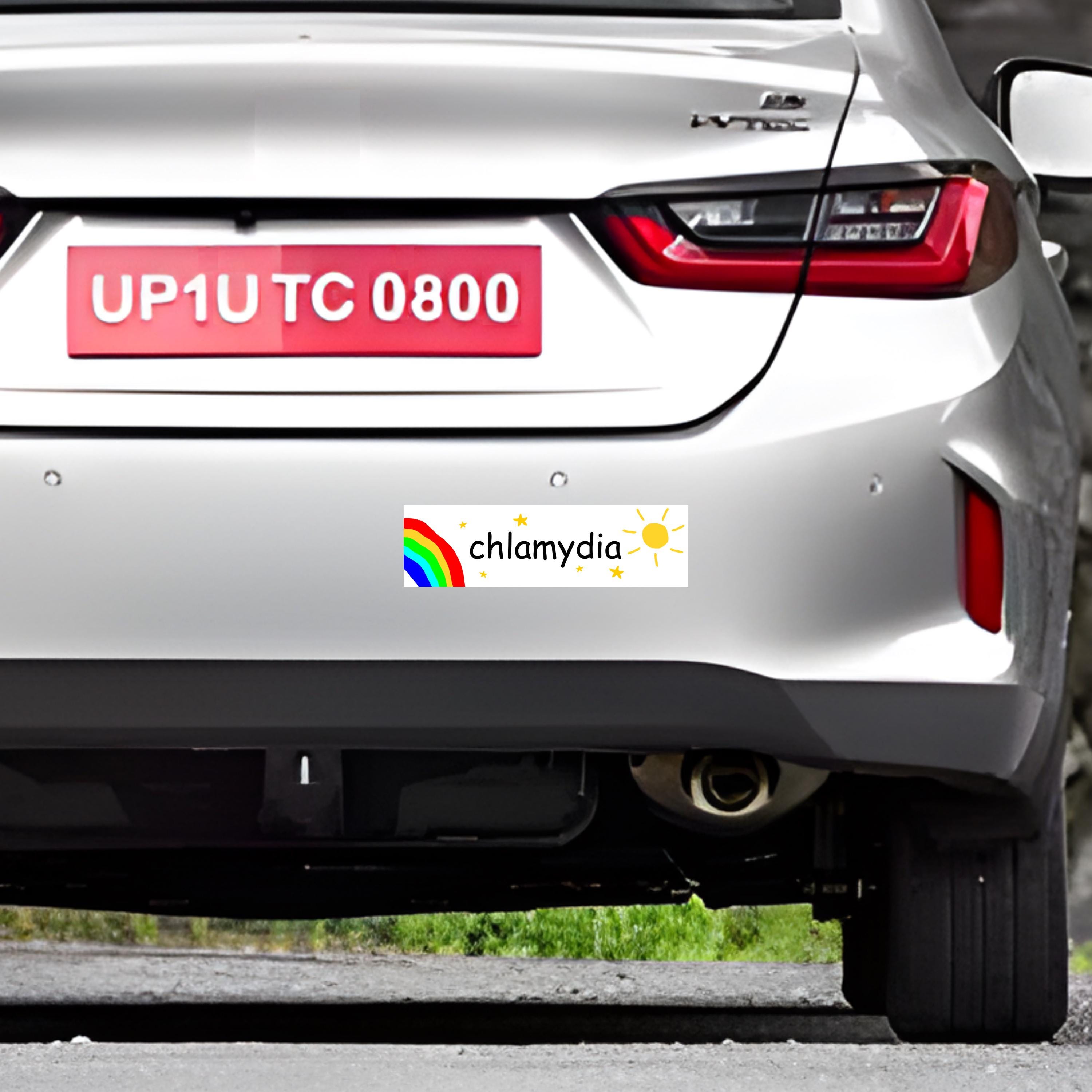 Chlamydia Bumper Sticker, Chlamydia Meme, Funny Bumper Sticker, Silly ...