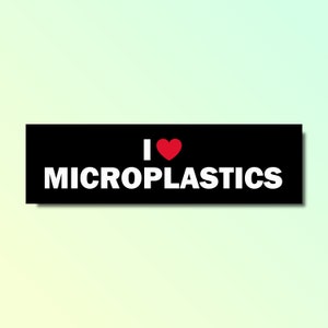 マイクロプラスチックのバンパーステッカー、おどけたgenz zのミームステッカー、面白いミームのバンパーステッカー、不快な車のステッカー、防水が大好きです