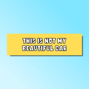 Dit is niet mijn mooie autobumpersticker, waardeloze autosticker, grappige bumpersticker, domme genz z meme sticker, aanstootgevende autosticker