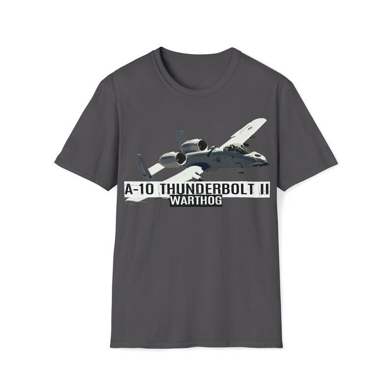 A-10 Thunderbolt II Warthog T-Shirt, A-10 Warthog Fighter Jet T-Shirt, Fighter Aircraft, Military Gift, Fighter Plane Shirt, Aviation Shirt image 3