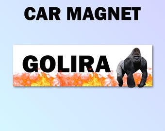 Golira bumper magnet, golira meme car magnet, funny car decal, funny gift, funny meme bumper magnet, funny car magnet
