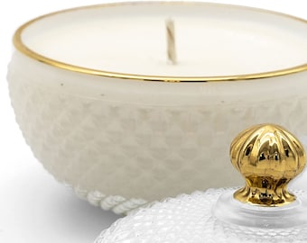 Briganti Natürliche Sojawachs Duftkerze für Zuhause - Handgegossene Luxus Kerzendose mit Deckel mit Baumwolldocht - 100g 1 Docht Weiß