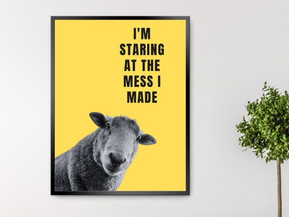 Funny Sheep Poster Sheep Print Quotes Poster Good Vibes - Etsy Funny Sheep Poster Sheep Print Quotes Poster Good Vibes - Etsy