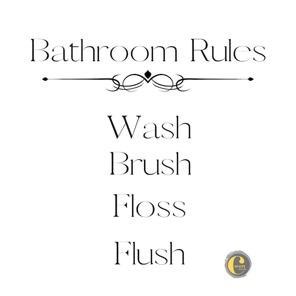 Bathroom Rules Svg Etsy