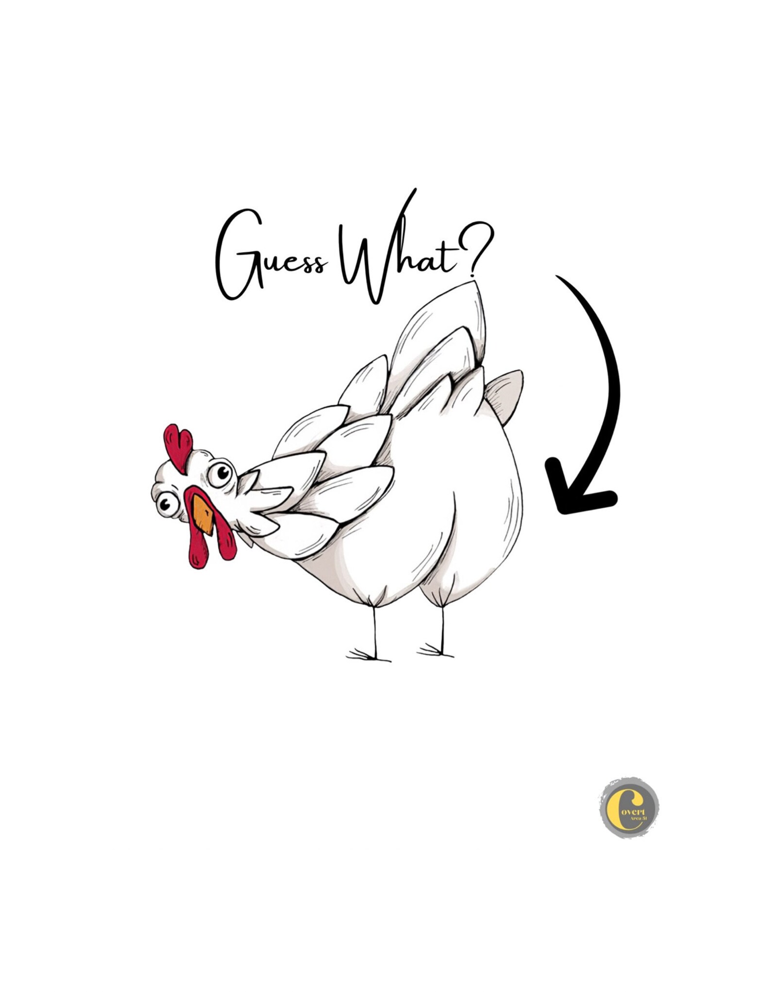 Guess What Chicken Butt Designed, Png File, Jpg Files Digital Download