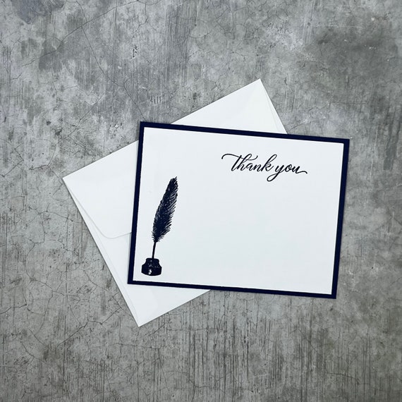 Feather Border Note Card Feather Border Note Card