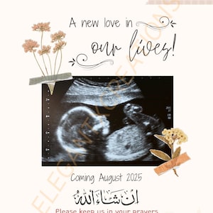 Faire-part de bébé garçon/fille musulman numérique / faire-part de nouveau bébé/Bismillah Bundle of Joy faire-part de nouveaux parents carte-numérique