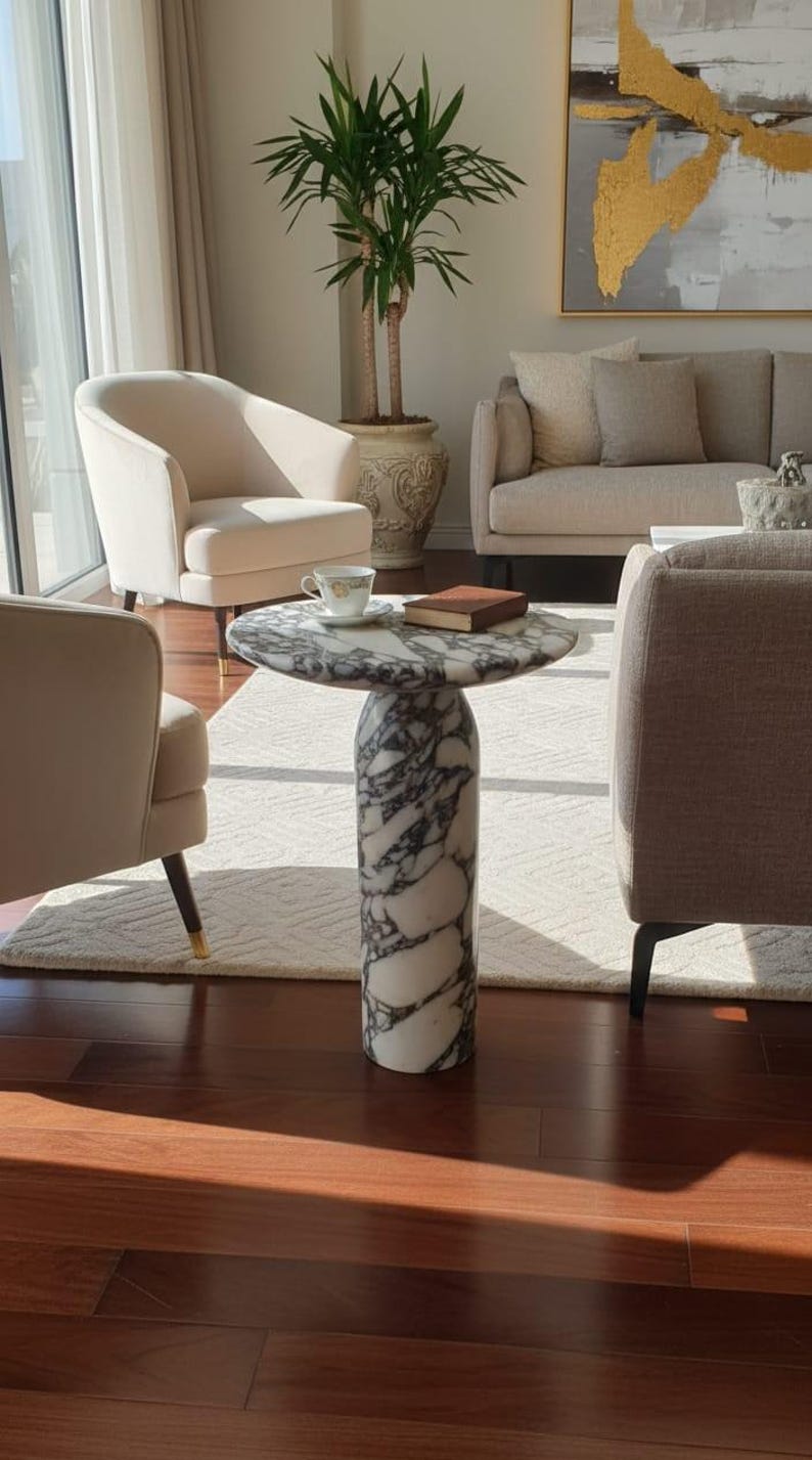 Custom Size Calacatta Viola Table, Coffee Table, Modern Home Decor ...