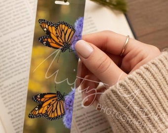 Monarch Butterfly Bookmark with Tassel, Handmade Wildlife Bookmark, Butterfly Gift for Gardener, Teacher Gift, Book Club Reader Gift for Her
