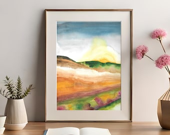 Prairie Moraine Ice Age Trail - Watercolor Print