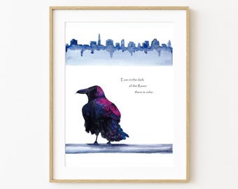 Of the Raven Art Print – Signed Watercolor Giclée Reproduction