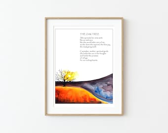 The Oak Art Print – Signed Watercolor Giclée Reproduction