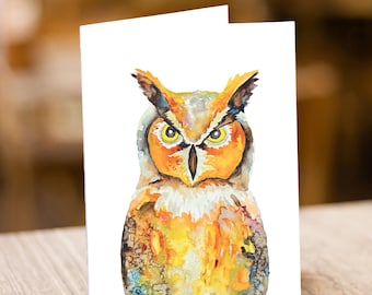 Greeting Cards "Great Horned Owl"