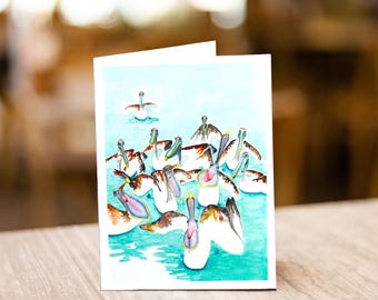 Greeting Cards "Hungry, Hungry Pelicans"