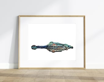 Alligator Art Print – Signed Watercolor Giclée Reproduction