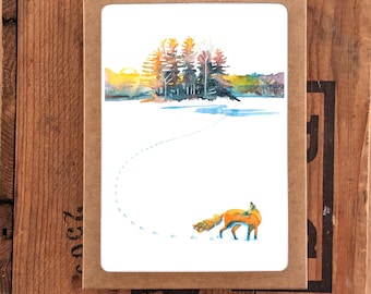 Winter Bird Watercolor Card Set (Set of 6)