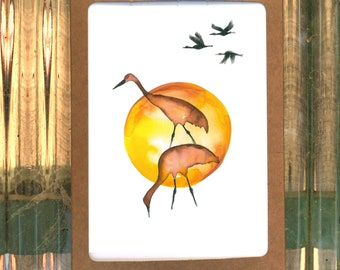 Greeting Cards - Assorted Bird Fall  Watercolors - Set of 5