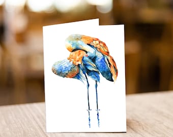 Greeting Cards - "Preening Crane"