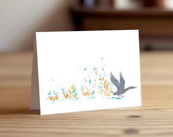 Greeting Cards - "Loon Taking Flight"