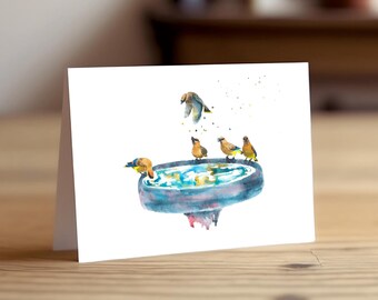 Greeting Cards - "Chatty Waxwings"