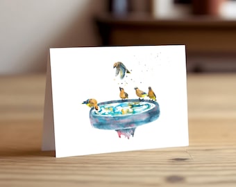 Chatty Waxwings Card - Archival Quality