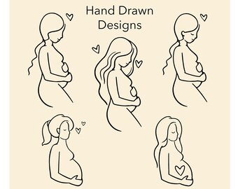 Kobieta w ciąży Svg, ciąża Svg, macierzyństwo Svg, plik dla Cricut, użycie komercyjne, grafika liniowa na koszulki, kobieta w ciąży Line Art Svg
