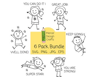 Stick Figure Svg Bundle, Stick People Svg, Stick Figure Clipart, Stick People Clipart, Svg File for Cricut, Stick Boy Svg, Stick Girl Svg