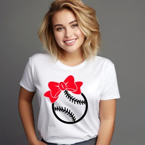 Baseball Bow SVG, Game Day Png (Digital Download)
