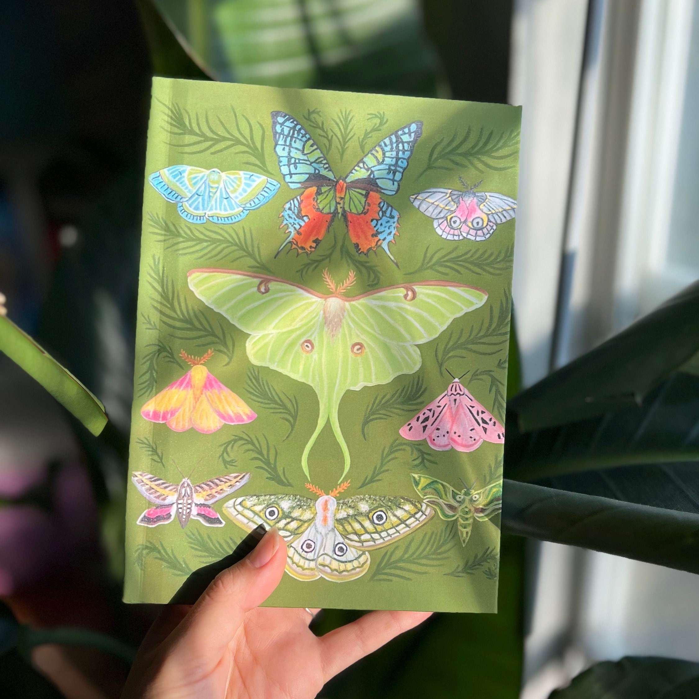 Moth Journal Luna Moth Journal | Green Hardcover Dream Diary (8” X 5