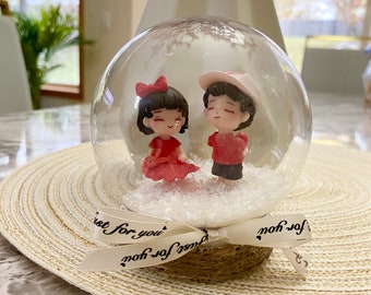 Custom Snow Globe Personalize Love Snow Globe Romantic