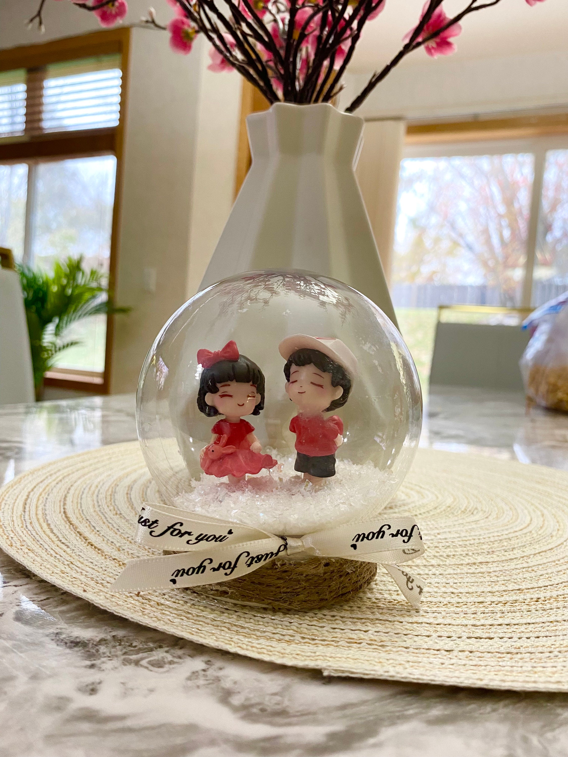 Custom Snow Globe Personalize Love Snow Globe Romantic Valentine  