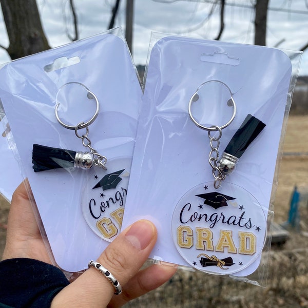 Graduation keychain congrats grade keychain acrylic graduation keychain class of 2024 graduates gift for graduate acrylic keychain gift