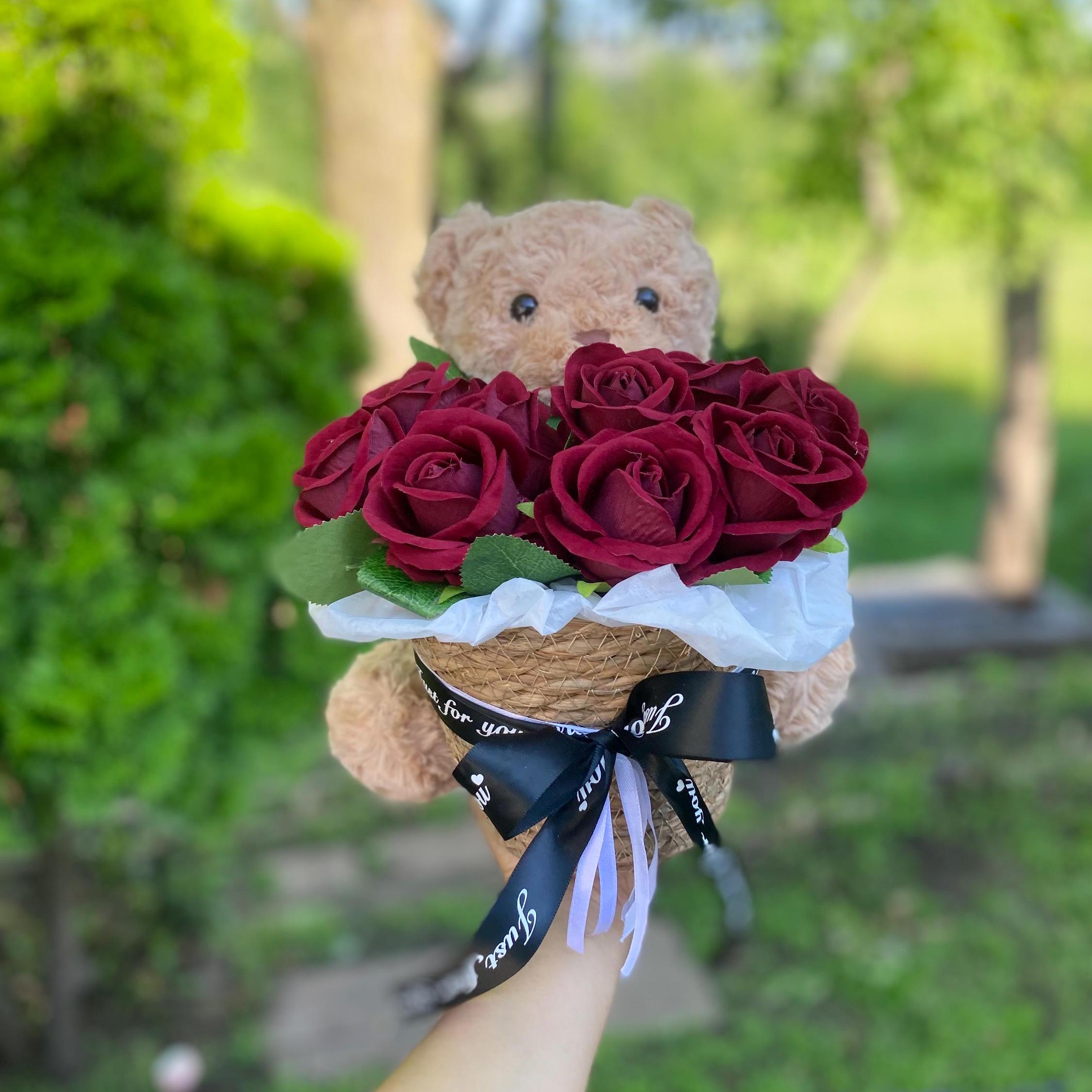 Just for you teddy bear rose sale
