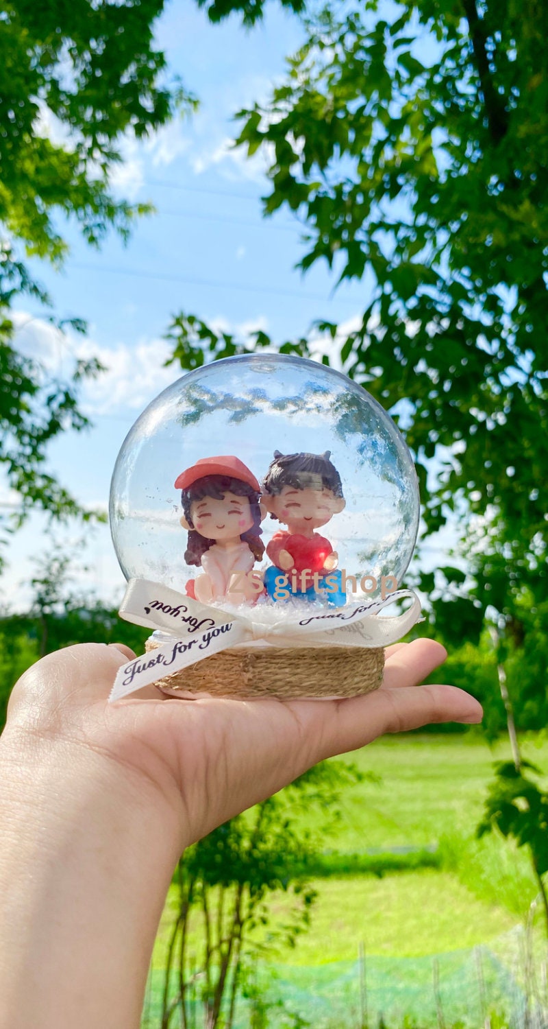 Personalize Couple Snow Globe Couple Gift Snow Globe Anniversary Couple