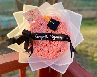 Pink Rose Graduation Bouquet: Eternal Foam Flower Gift
