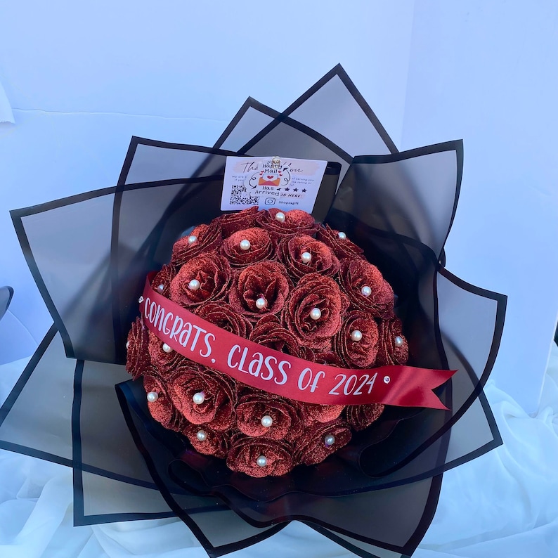 graduation bouquet red rose bouquet