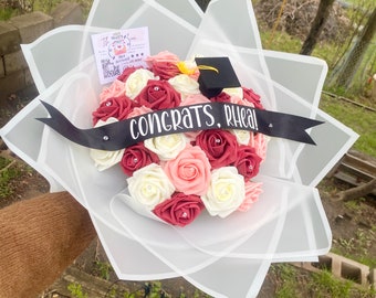 Graduation bouquet for daughter graduation gift for girlfriend graduation flower bouquet for sister graduation gift